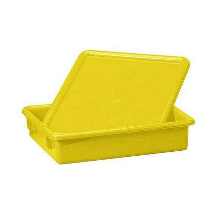 JONTI-CRAFT 8034JC 13 1/2'' x 11'' x 3'' Yellow Plastic Paper Tray for Paper-Tray Storage Units 5318034